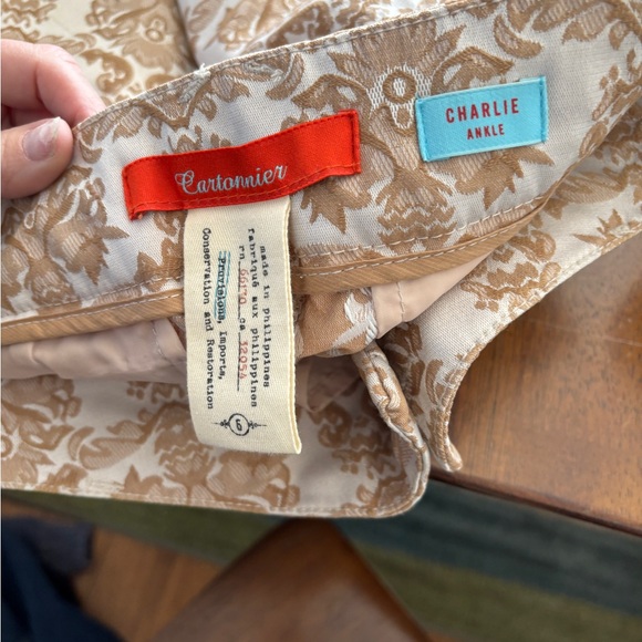 Cartonnier Elegant brocade Patterned Women's Pants size 6 worn once - Picture 4 of 5